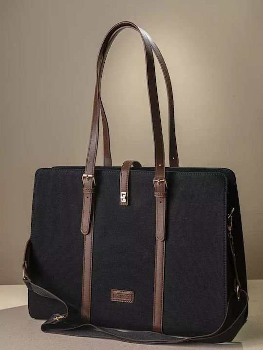 Fragola Black Fabric Women's Briefcase
