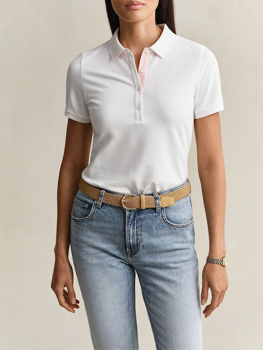 Gant Women's Polo Short Sleeve Blouse White