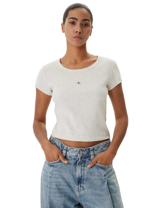 Calvin Klein Γυναικεία Μπλούζα Βαμβακερή Grey