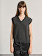 Yara Women's Sleeveless Sweater Anthracite