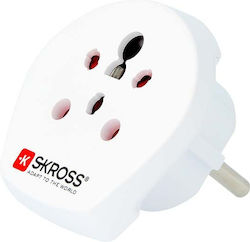 Adaptor De Călătorie Skross India Israel Danemarca Către Europa 16a Alb Adaptor De Călătorie Skross India Israel Danemarca Către Europa 16a Alb