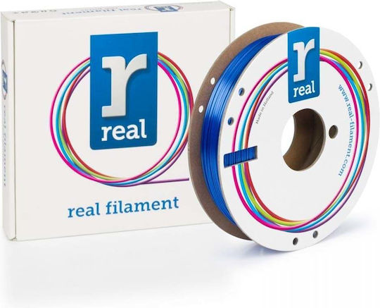 Real Filament PLA 3D Принтер Филамент 1.75мм Сатенен Син Сплес 0.5кг 1бр Макарa