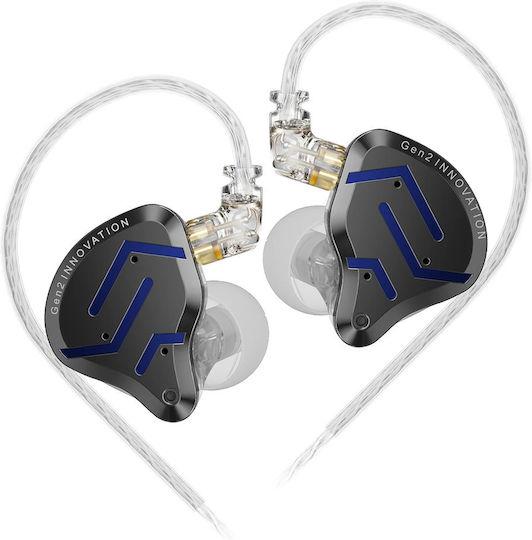KZ Ακουστικά Ψείρες In Ear Zsn Pro 2 Μαύρα