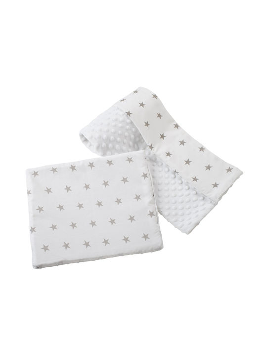 Medi Partners Babydecke Wickeltücher für Kinderzimmer Baumwoll Weiß 75x100cm