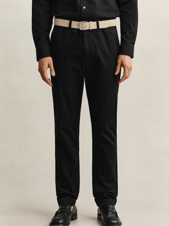 Gant Chino Trousers in Slim Fit Black