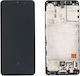 Screen with Touch Mechanism and Frame for Samsung A41 A415 Black