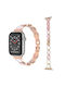 Pastel Pearl Metal Beads Bracelet Pink Apple Watch Strap 38 40 41 42 Series 10 2024