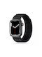 Homies Tragbares Stoffband Schwarz Kompatibel mit Apple Watch 42mm 44mm 45mm 49mm