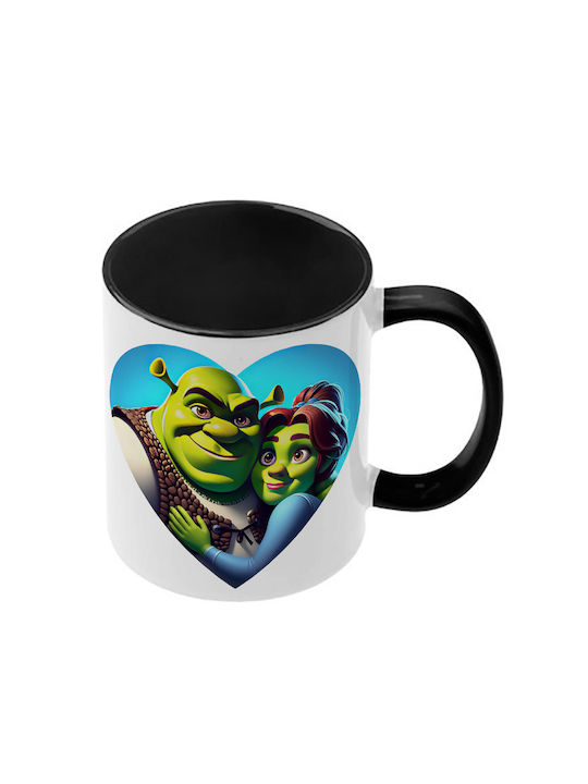Shrek Tasse Mit Schwarzer Griff Innen