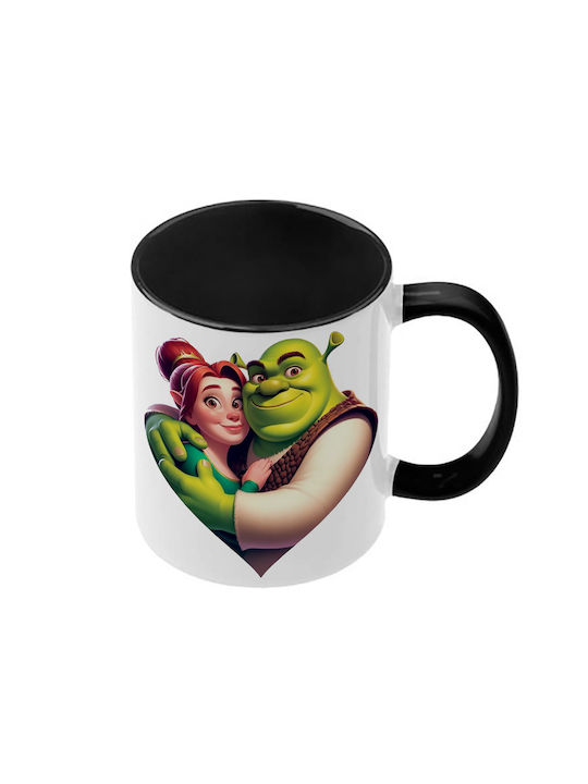 Shrek Tasse Mit Schwarzer Griff Innen