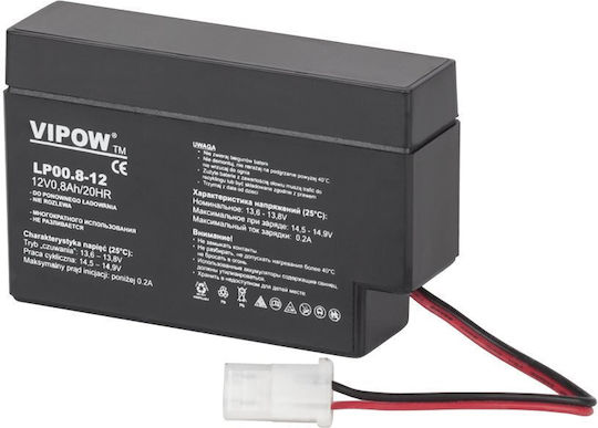 Vipow UPS Battery with Capacity 0.8Ah and Voltage 12V 30251-010 1 Piece
