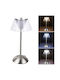 Kooper Kooper Kunststoff Vintage Tischlampe mit Silbernem Hut und Basis