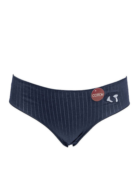 Baumwoll Damen-Slip Blau 0787 Blau M