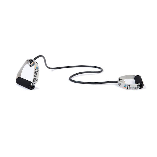 Thera-Band Gymtube Resistance Band Very Hard / Light with Handles Black