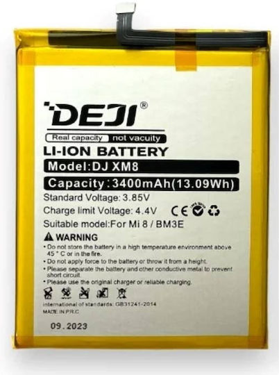 Deji Συμβατή Μπαταρία Αντικατάστασης 3400mAh για Mi 8/mi 8 Pro