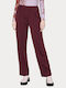 Damen Stoff Capri Hose mit Gummiband in Gerader Bein Stil Lt Port Royale