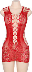 Hot Red Criss-cross Mini Dress