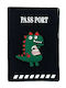 Cute Traveler Passport Case Dino Black