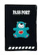 Cute Traveler Passport Case Bear Black