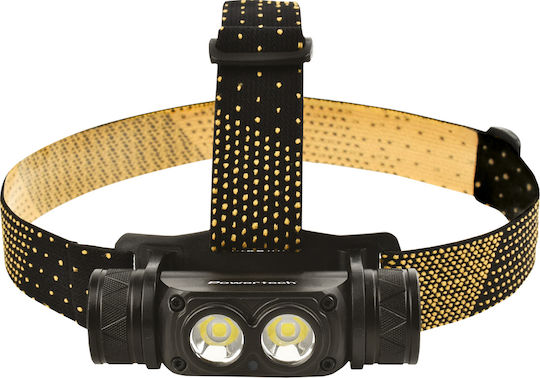 Powertech Rechargeable LED Head Flashlight IP44 with Maximum Brightness 1000lm