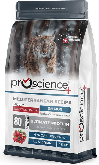 Proscience Hrană Uscată pentru Pisici Adulte cu Somon / Rodie / Orez / Porumb / Pui / Creveți / Ficat 1.5kg