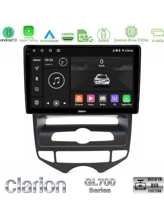 Clarion Auto-Audiosystem für Hyundai ix20 2010-2020 mit A/C (Bluetooth/USB/WiFi/GPS/Apple CarPlay/Android Auto) mit Touchscreen 10"