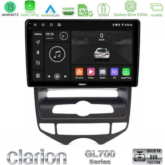 Clarion Car Audio System for Hyundai ix20 2010-2020 with A/C Bluetooth USB WiFi GPS Apple CarPlay Android Auto with 10" Touch Screen
