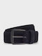 Men's Leather Belt Navy Blue