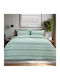 Lino Home Cotton Duvet Cover Set 165x245cm Single with Pillowcase Carril Olive