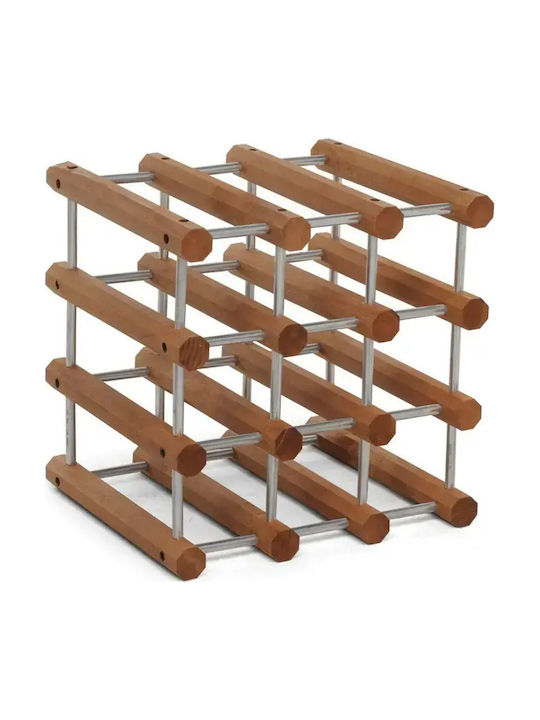 Foppapedretti Suport de Masă din Lemn pentru 9 Sticle Maro 34x28x34cm
