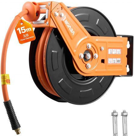 Vevor Automatic Wall Mounted Hose Reel with 15m Hose
