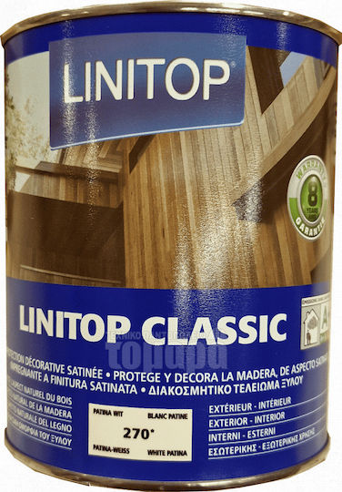 LINITOP Classic Solvent Based White Satin Impregnation Varnish 1lt