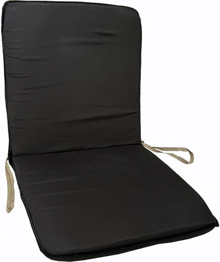 Mega Bazaar Gartenstuhlkissen Schwarz 42x92cm