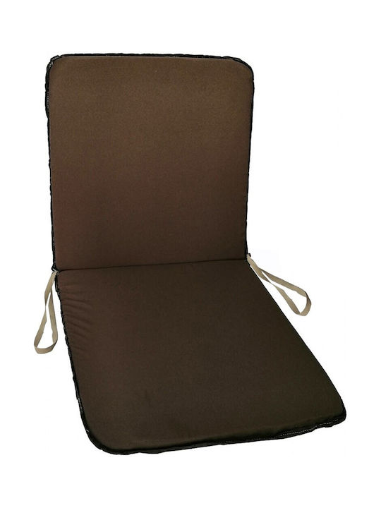 Mega Bazaar Garden Chair Cushion with Backrest Brown 42x92cm