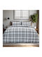 Lino Home Panier Super-Double Bed Sheets Set With Rubber Hugger 165x200+32cm Beige 4 Pieces