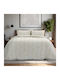 Lino Home Dejar Σετ Σεντόνια Υπέρδιπλα με Λάστιχο 165x200+32εκ. Μπεζ (4τμχ)