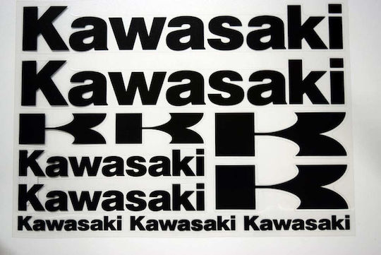 Autocolante Kawasaki 25 X 35 Cm Negre
