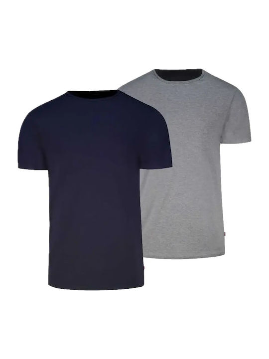 Levi's Ανδρικές Φανέλες σε Γκρι Χρώμα 2Pack