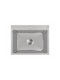 Sanitec Vessel Kitchen Sink Inox L60xW50cm Silver