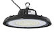 Powertech Bell Light 100W Cool White 15000lm with Built-in LED Black Ø30xH11cm