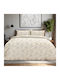 Lino Home Cotton Duvet Cover Set 165x245cm Single with Pillowcase Amandes Blue