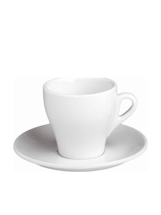 GTSA Set Espresso Cups Porcelain White 70ml 6 Pieces
