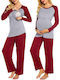 Queen Mother Maternity and Nursing Pajama Set Brondo Gray