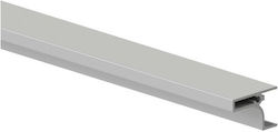 Profil Gola Top Suspendat Emuca 2350mm Panou Grosime 19mm Argintiu