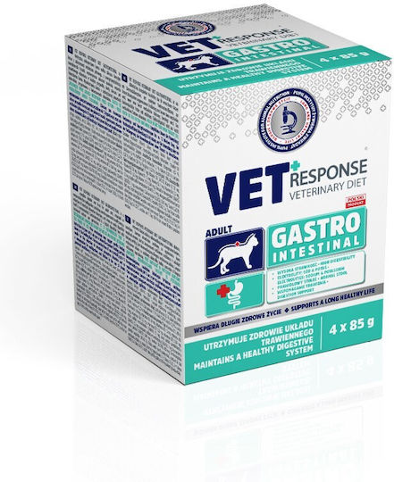 Vet Response Nasses Katzenfutter in Tablett mit Türkei 4x85gr