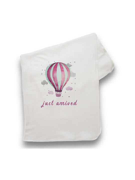 Bonjour Bebe Pink Pique Baby Burp Cloth 75x75cm