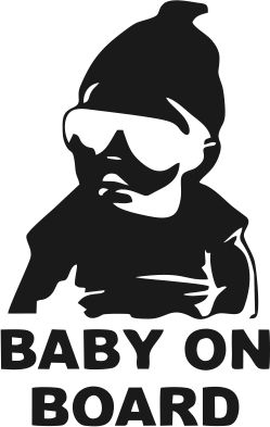 Ebest Baby On Board Sticker Eb-b0010 14*9 Black
