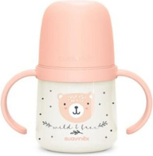 Suavinex Educational Baby Sippy Cup Plastic with Handles Pink for 6m+ 150ml