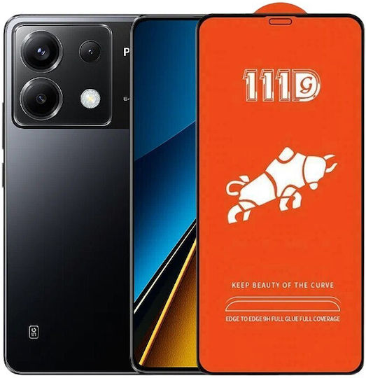 Protector Ecran Tempered Glass Xiaomi Mi Poco X6 Alista Home Compatibil Sticlă Protectoare Xiaomi Mi Poco X6 Acoperire Completă 111d Hd Margini Negre Transparent