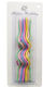 Set 10 Lumanări De Ziua De Naștere Spirale Design 17 X 0.34 Cm Ceară Multicolore